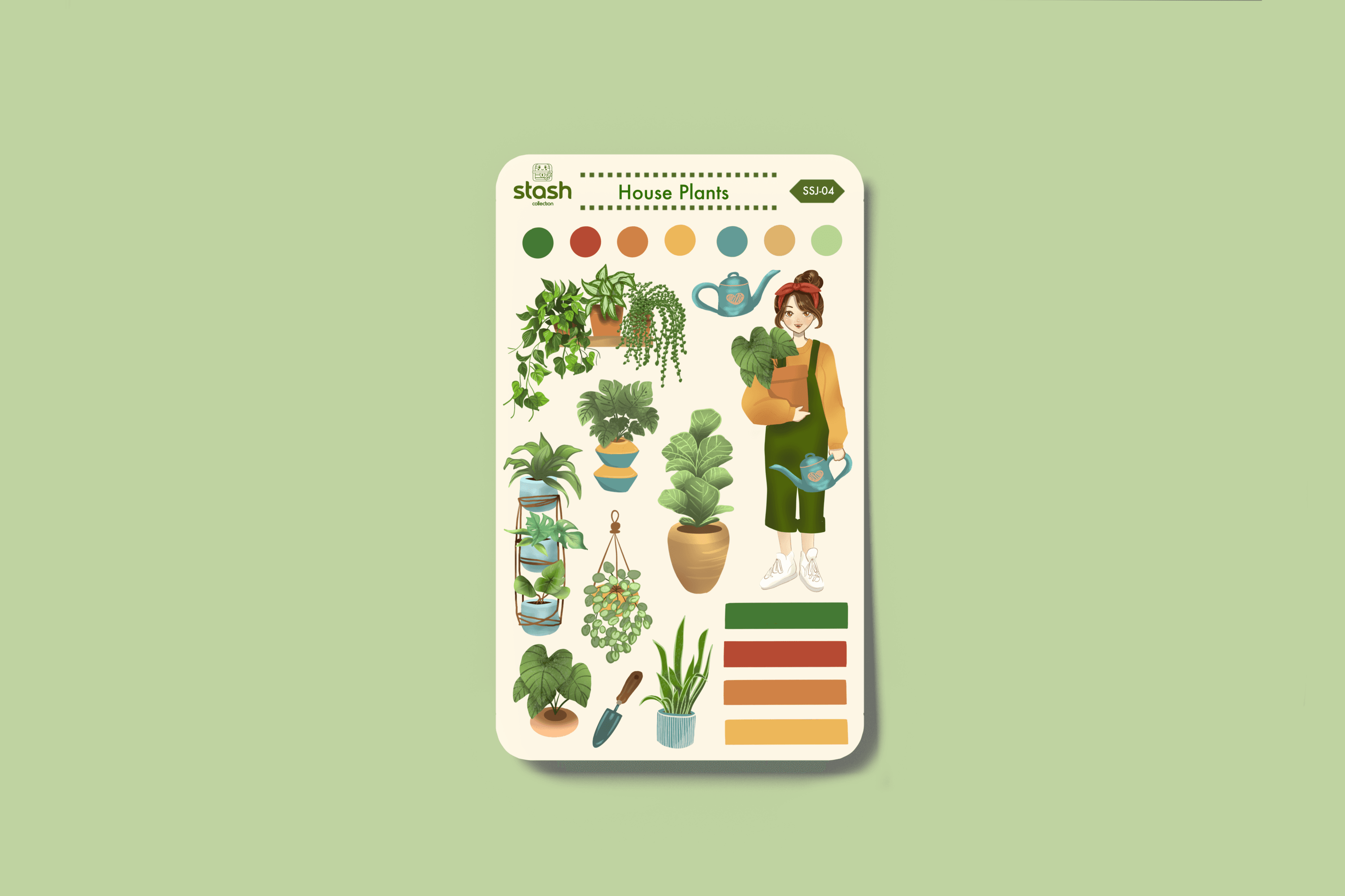 House Plants Sticker Sheet (Waterproof matte vinyl)