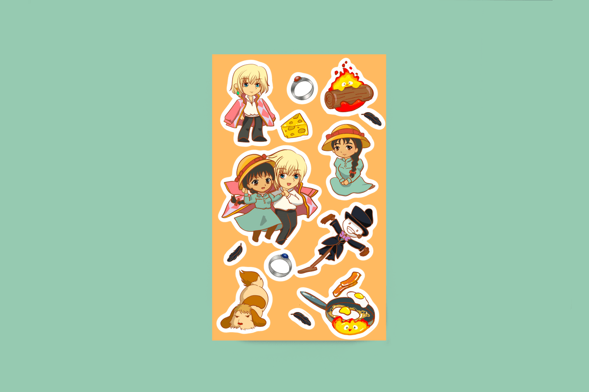 Howl's Moving Castle Sticker Sheet